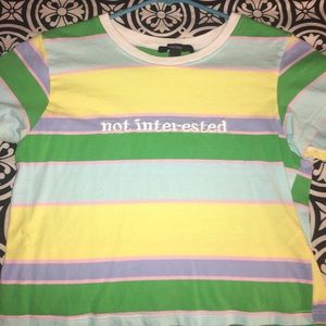 “ not interested “ crop top